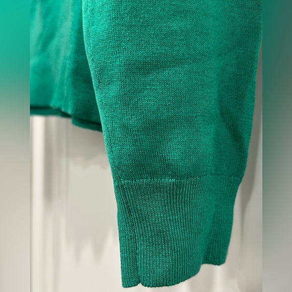 J.Crew Mockneck Silk-Blend Sweater with Ribbed Trim - Bright Alpine - Picture 4 of 11